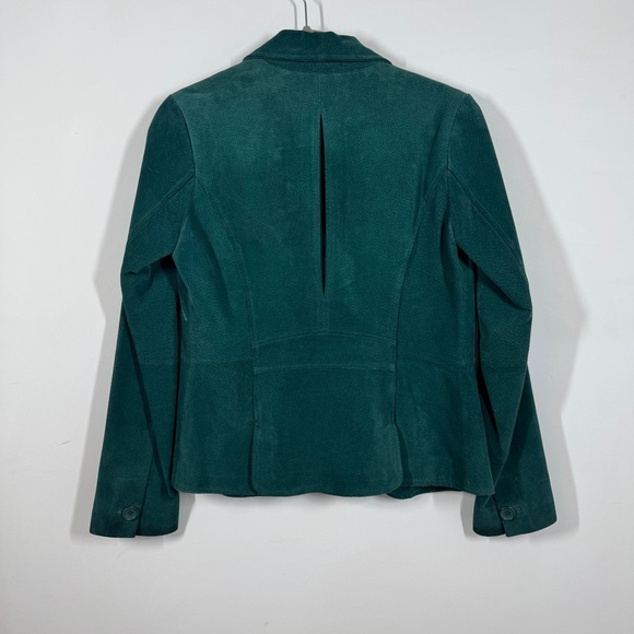 Le Chateau Y2K Green Suede Floral Embroidered Fully Lined Jacket Size XS - Picture 11 of 14